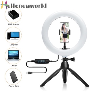 Hellonewworld - lámpara de relleno para Selfie (8 pulgadas, con trípode, Bluetooth, compatible con Control remoto) (8)
