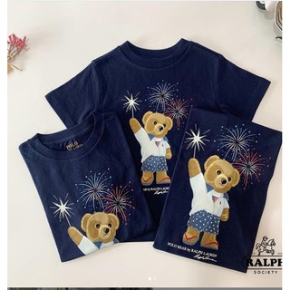 Camiseta Polo unisex con estampado De oso y Manga corta
