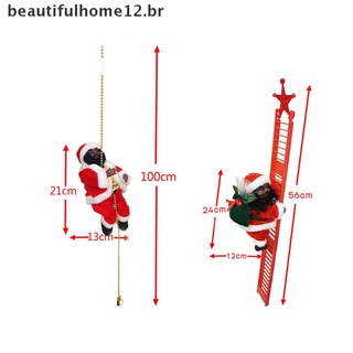 [beautifulhome12.br] Cuerda eléctrica para escalada, cuerda de Santa Claus, cuentas musicales para colgar, decoración navideña.