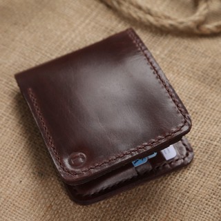 Cartera de cuero genuino para hombre - NAVARO Bifold Wallet - cartera corta de cuero genuino