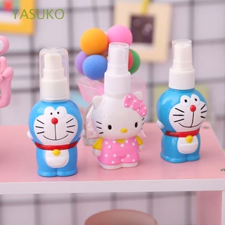 yasuko lindo spray botella de viaje vacío embotellamiento botella cosmética portátil 50ml plástico de dibujos animados pulverizador atomizador botella recargable