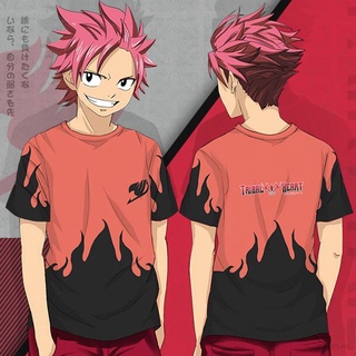 FAIRY TAIL T-shirt Anime Short Sleeve Unisex Tops Casual Cosplay Loose Natsu 3D Printed Tee Shirt Plus Size recommend recommend