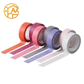 Rollos De 14 10m rejilla Washi cinta De Papel japonés Diy cinta planificadora cinta adhesivas adhesivas decorativas cintas De papelería