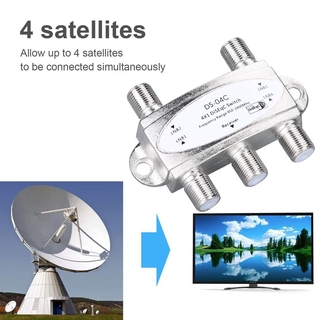 4 x 1 diseqc interruptor de banda ancha conectar 4 platos 4 lnb para receptor de satélite