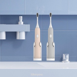 Abs plástico ahorro de espacio accesorios de baño eléctrico cepillo de dientes titular (1)