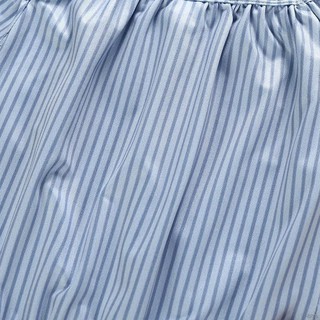 [Bayar Di Tempat] BABYL verano nuevas niñas rayas botón top color falda rayas de dos piezas (5)