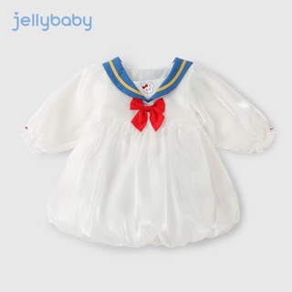 Jerry babe niñas vestido universitario de 3-6 años niña bebé princesa falda primavera y otoño niños vestido de la marina