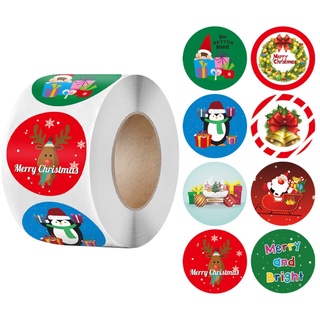 Be> 500 pegatinas de feliz navidad 8 diseños animales Santa sellos decorativos pegatinas para tarjetas sobres