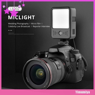 Micrófono fotografía LED luz de relleno para cámara profesional teléfono entrevista grabación en vivo (3)