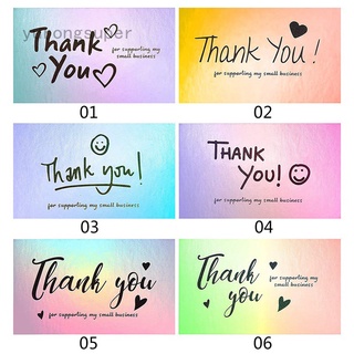 paquete de 50 hojas de agradecimiento por apoyar a rainbow laser tarjeta de agradecimiento