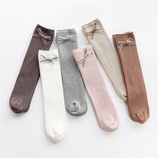 calcetines de algodón suaves hasta la rodilla/calcetines largos para bebés/niñas