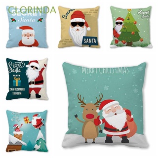 CLORINDA 40 Style Cushion Cover Peach Skin Cashmere Christmas Decorations Pillow Case Couch Bed Christmas Tree Santa Claus Office Rest Throw Pillows Xmas Gifts Home Sofa Decor