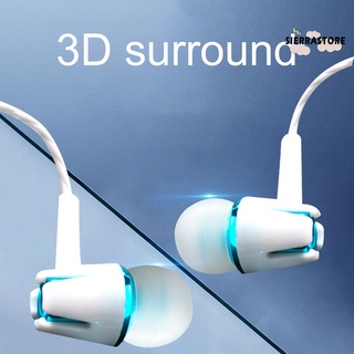 【sierrastore】 Earbuds Comfortable Noise Reduction Lightweight In-ear Wired Earbuds for Sports