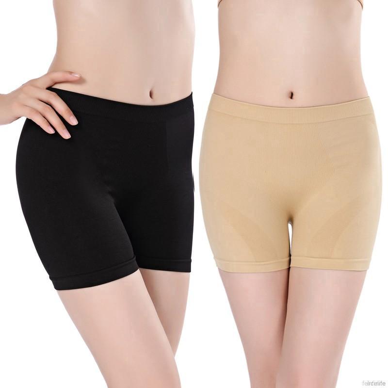 mujeres cómodamente corto muslo banda de seguridad mediados de cintura transpirable panty de seguridad