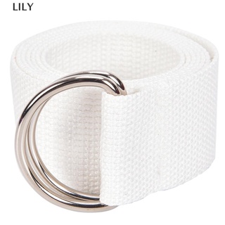 Unisex Casual doble D-anillos de Nylon lona rayas hebilla cintura al aire libre cinturones {bigsale} (6)