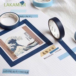 LAKAMIER DIY Masking Adhesive Home Decoration Solid Color Paper Tape Scrapbooking Label Stickers Stationery Decorative Sticky Paper