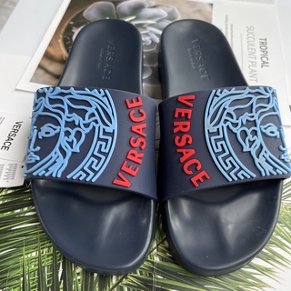 LKX🔥Bens à vista🔥Versace Zapatillas para hombre Sandalias informales clásicas de moda Zapatillas de playa multifuncionales para hombre de alta calidad【Spot marchandises】