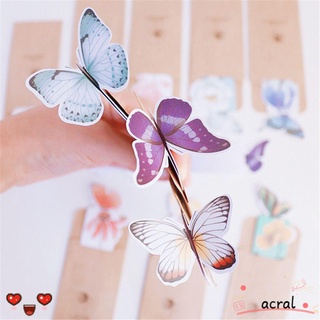 ACRAL Vintage 3D Butterfly Bookmarks School Supplies Bookmark Paper Bookmark Gift Cute Fashion Student Stationery
