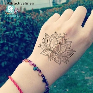 【AFJR】 Women Waterproof Temporary Tattoo Sticker Mandala Flower Tattoos Rose Peonie 【Attractivefinejr】
