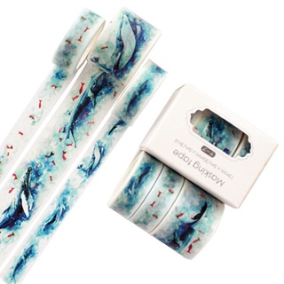 explosión 3pcs ocean washi cinta adhesiva linda cinta adhesiva diy decoración pegatina scrapbooking diario cinta de enmascaramiento (4)
