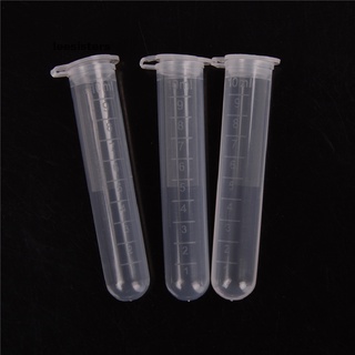 Leesisters 20Pcs 10ml Plastic Centrifuge Lab Test Tube Vial Sample Container with Cap CL