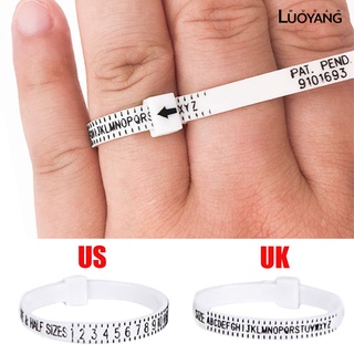 [luoyang] cinta métrica estándar del tamaño del anillo de dedo del reino unido/estados unidos para la tienda de joyería diy hecha a mano