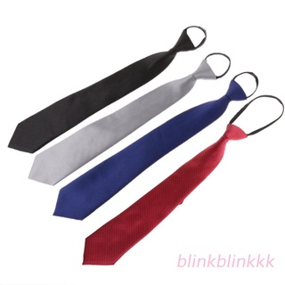 Blink corbata de hombre a cuadros/color sólido/rayado/ajustable con cremallera