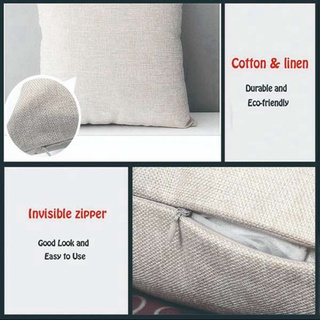 fundas cuadradas de almohada de lino para sofá, coche, regalo, 45 x 45 cm (3)