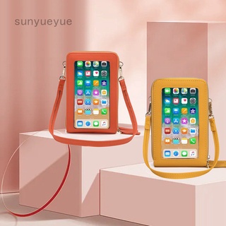 Sunyueyue Drop envío Crossbody teléfono móvil bolso de las mujeres de la pantalla táctil bolsa de bloqueo RFID cartera de hombro bolso
