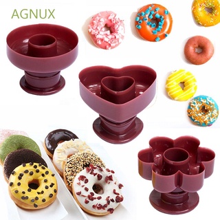 AGNUX 4 Type Embossing Party Mould Cake Mold Donut Cutting Plastic Desserts Home Bread Pastry Tools