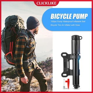 (clicklike) 100psi bomba impermeable inflable bola bicicleta neumático inflador de aire con manguera