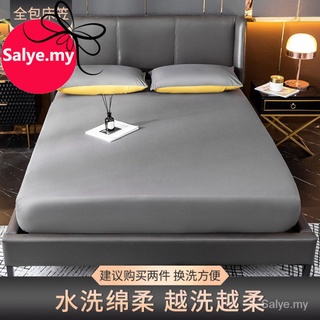 1 sábana bajera ajustable de algodón para cama individual/Queen/King Premium, Getah Keliling: Tilam Cadar DMxl
