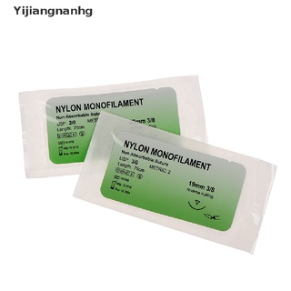 Yijiangnanhg 12 Pcs/Set Medical Needle Suture Nylon Monofilament Thread Suture Practice Kit Hot