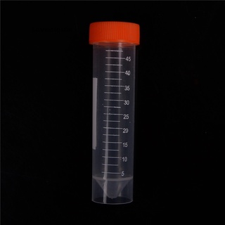 Loveoionia 10Pcs 50 ml plástico centrifuga tubo tubo frasco laboratorio prueba contenedor con 4 fondos MY