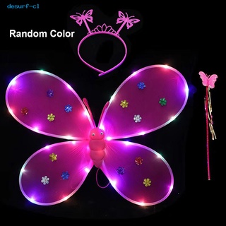 de kids led luz intermitente hada mariposa ala varita diadema conjunto de regalo de disfraz