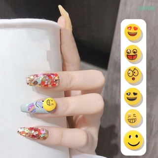 Zamai Semicircular Estilo japonés expresión de dibujos Animados charm lindo rostro sonriente Arte de uñas joyería 3d decoración de Arte de uñas