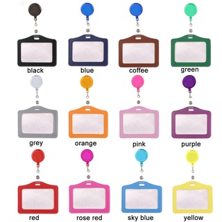 Peony 12 colores de cuero trabajador suministros de oficina etiqueta de identidad titular de la tarjeta de identificación caso de la insignia/Multicolor (2)