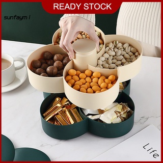 SUNFA Easy to Clean Nut Storage Box Large Capacity Snack Tray Double Layer for Restaurant