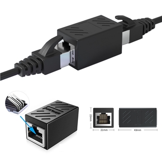 1 a 1 vía lan ethernet cable de red rj45 hembra a hembra conector adaptador extensor para estaciones de acoplamiento de ordenador portátil (1)