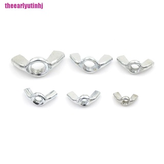[theearly] 10Pcs M3/4/5/6/8/10 Galvanized Hand Tighten Nut Butterfly Nut Ingot Wing Nuts (8)
