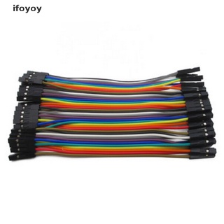 ifoyoy 40pcs 10cm 1p-1p hembra a hembra cable de puente dupont cl