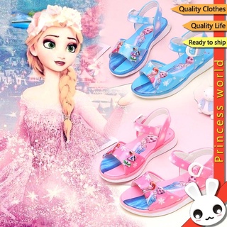 Niñas Zapatos Niños Sandalias Frozen Elsa Princesa baju Bebé Niña Zapato Suela Suave Verano De Playa