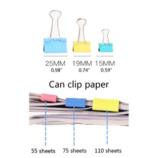 Yoo 82 Clips de carpeta de papel abrazaderas de papel surtidos tamaños Clips de carpeta para archivos de ropa (2)