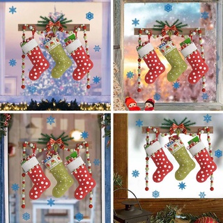 [Bcf] calcomanías colgantes de navidad para ventana de pared/decoración de navidad/casa/tienda (9)