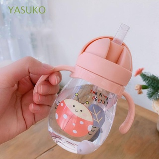 yasuko 350ml botellas de beber lindo taza de leche niños botella de agua portátil pc animal bebé aprender dibujos animados mango botella/multicolor