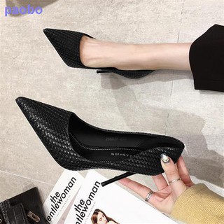 2021 nuevo negro tacones altos mujer stiletto sexy punta poco profunda boca profesional primavera mujeres s zapatos de moda todo-partido solo zapatos