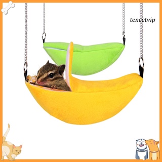 ptimistica-cálida jaula para dormir de felpa colgante hámster mascota hamaca plátano nido decoración juguete