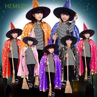 hemken gorras halloween capa bruja rendimiento disfraces cosplay capa bruja ropa niños estrellas sombreros halloween cosplay show disfraces/multicolor