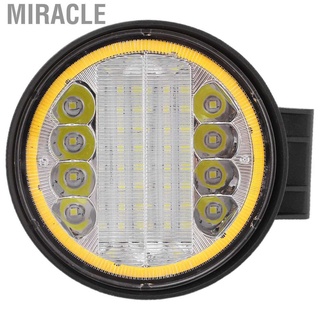 Miracle 72W LED Work Light 6000K Angel Eyes IP68 Waterproof for 4x4 Offroad ATV UTV Tractor