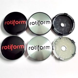 4 piezas de 60 mm Rotiform rueda cubo tapa clip Rotiform emblema pegatina centro tapa para Rotiform WGR seis o llantas coche universal cubre tapas sobre ruedas 60/56 mm Rotiform tapas de llanta (1)